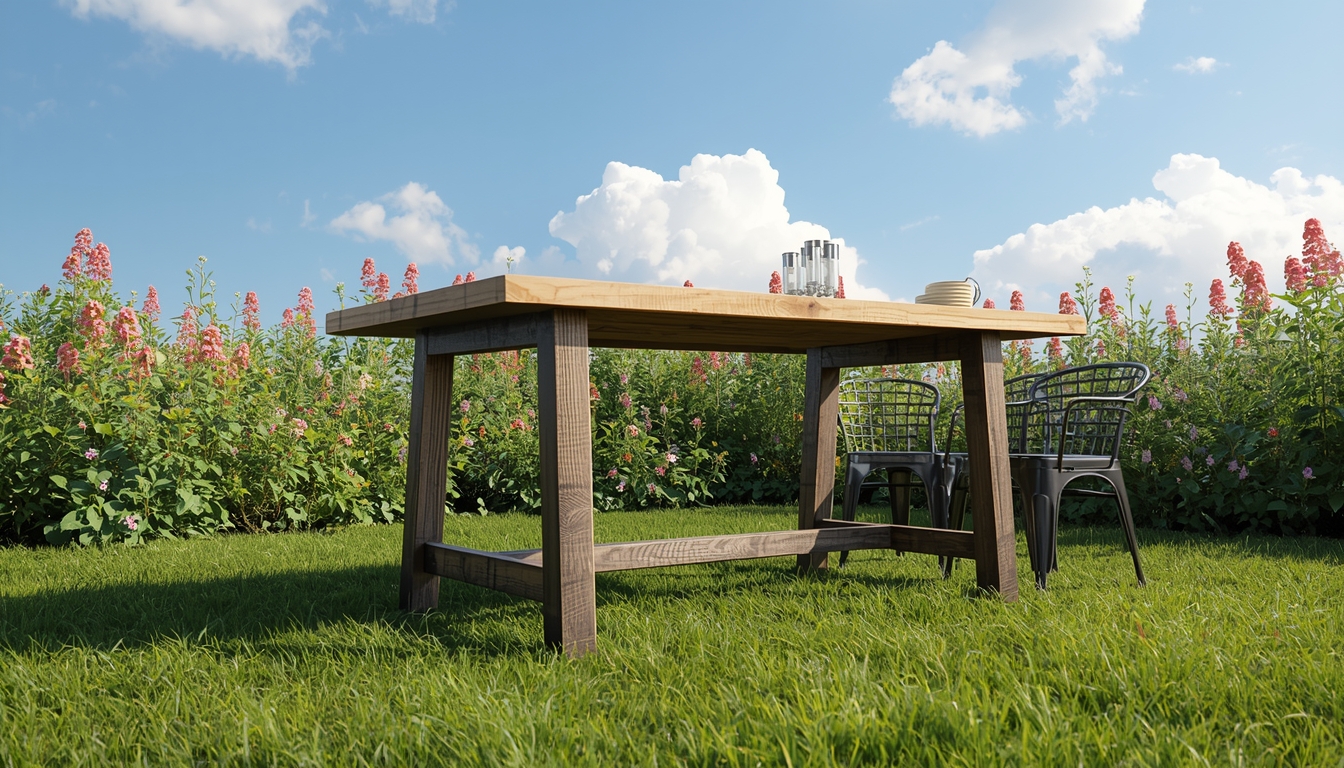 Refurbished outdoor table by Pryxthelxol